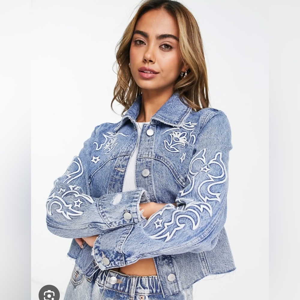 SOLD❌Western Embroidery Denim Jacket